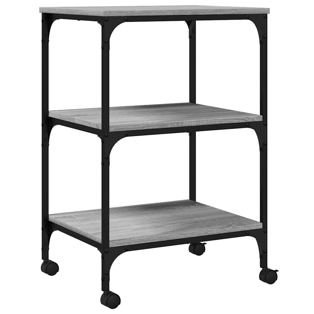 vidaXL Βάση Εκτυπωτή 3 Επιπέδων Γκρι Sonoma 50x41x75 εκ Επεξ. Ξύλο