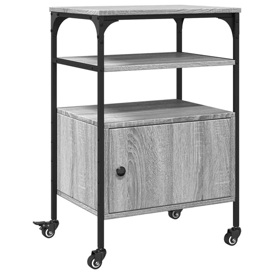 vidaXL Βάση Εκτυπωτή 3 Επιπέδων Γκρι Sonoma 50x40x76 εκ Επεξ. Ξύλο