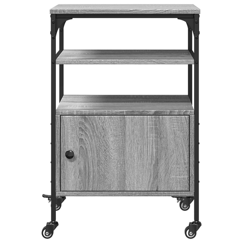 vidaXL Βάση Εκτυπωτή 3 Επιπέδων Γκρι Sonoma 50x40x76 εκ Επεξ. Ξύλο