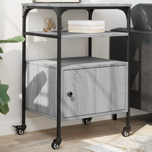 vidaXL Βάση Εκτυπωτή 3 Επιπέδων Γκρι Sonoma 50x40x76 εκ Επεξ. Ξύλο