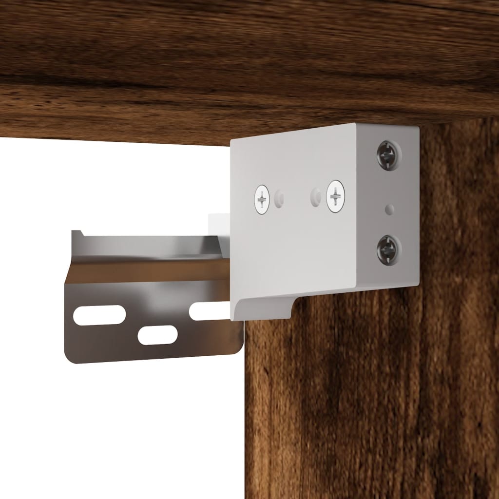 vidaXL Καθρέφτης Μπάνιου Ντουλάπι Καπνιστή Δρυς 42x12x60 εκ Επεξ. Ξύλο