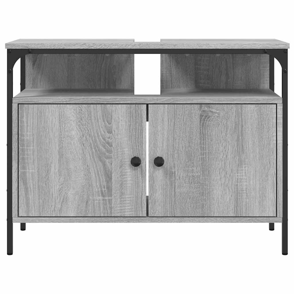 vidaXL Ντουλάπι Νιπτήρα Μπάνιου Γκρι Sonoma 80x30x60 εκ. Επεξ. Ξύλο