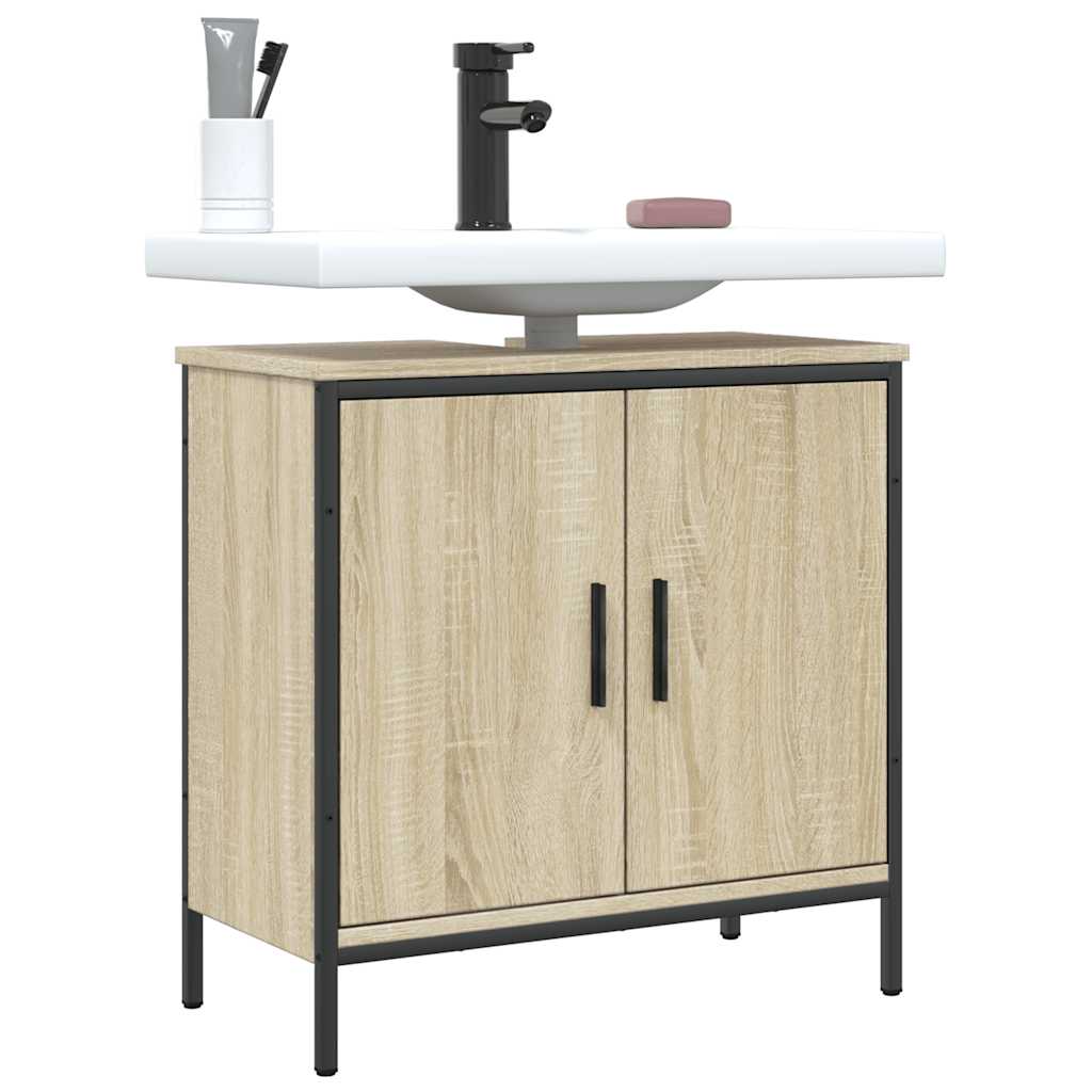 vidaXL Ντουλάπι Νιπτήρα Μπάνιου Sonoma Δρυς 60x30x60 εκ. Επεξ. Ξύλο