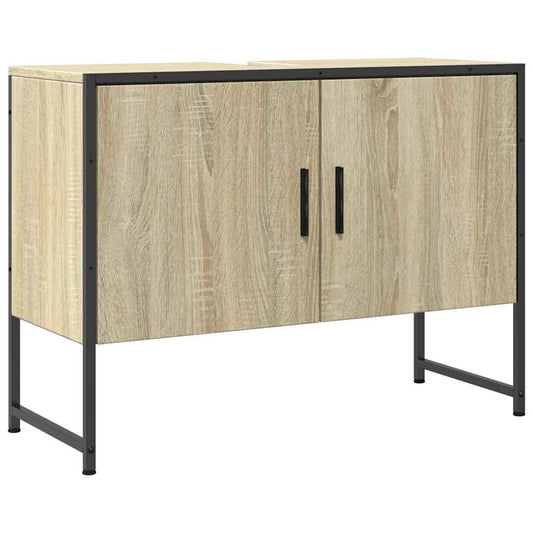 vidaXL Ντουλάπι Μπάνιου Νιπτήρα Sonoma Δρυς 80 x 33 x 60εκ. Επεξ. Ξύλο