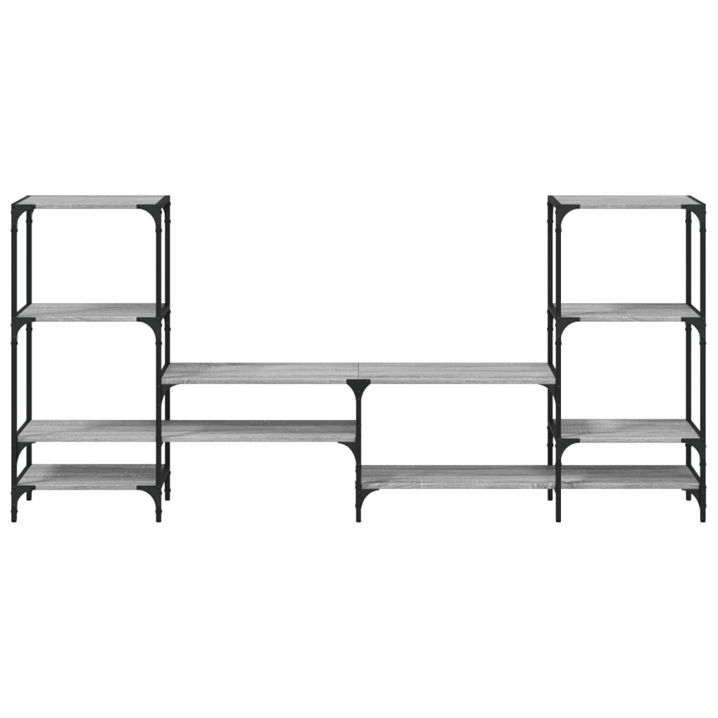 vidaXL Έπιπλο Τηλεόρασης Γκρι Sonoma 206,5x28,5x95 εκ. από Επεξ. Ξύλο