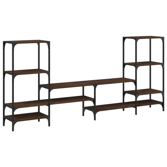 vidaXL Έπιπλο Τηλεόρασης Καφέ Δρυς 206,5x28,5x95 εκ. Επεξ. Ξύλο