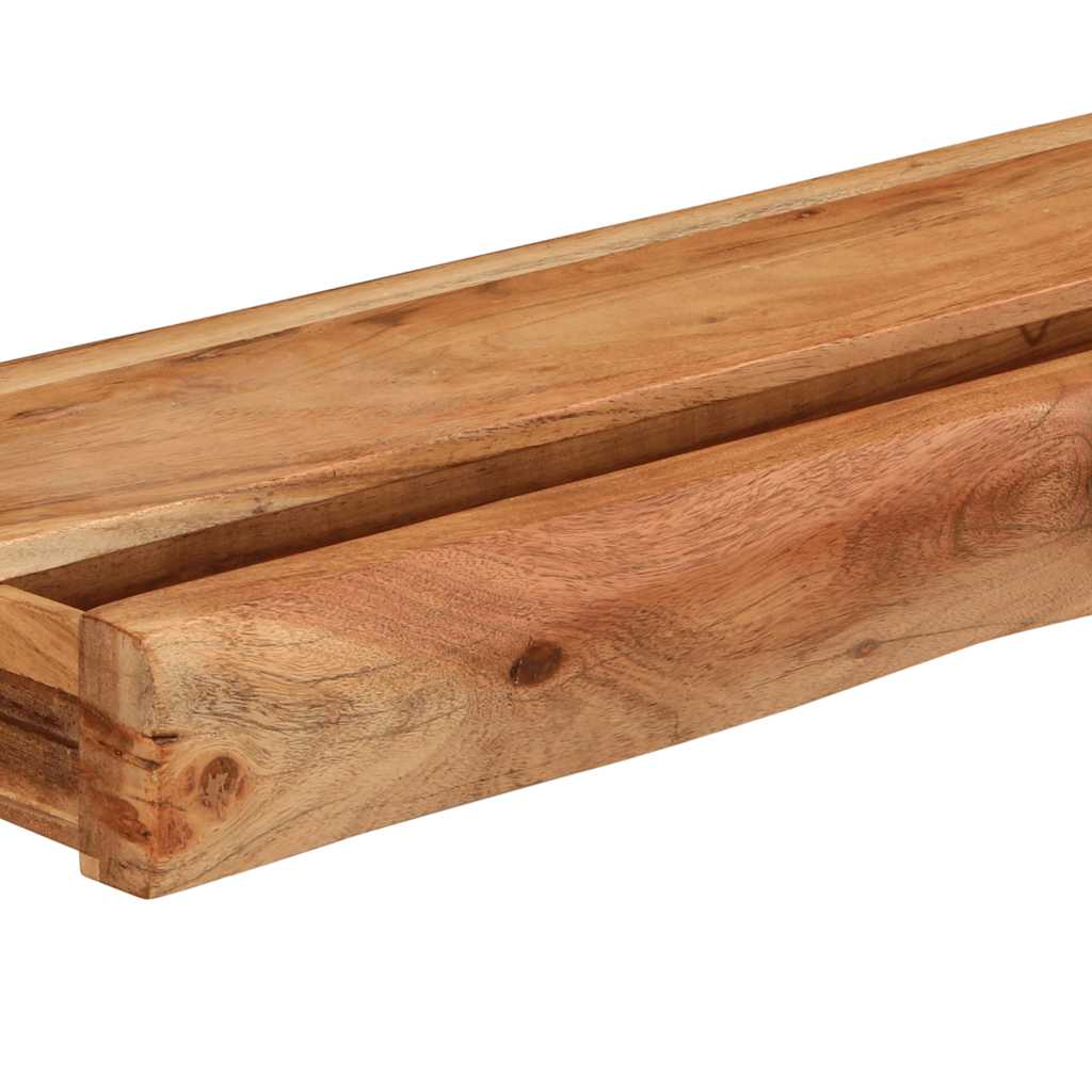 vidaXL Ράφια Τοίχου 2 τεμ. 100x17x8 εκ. από Μασίφ Ξύλο Ακακίας