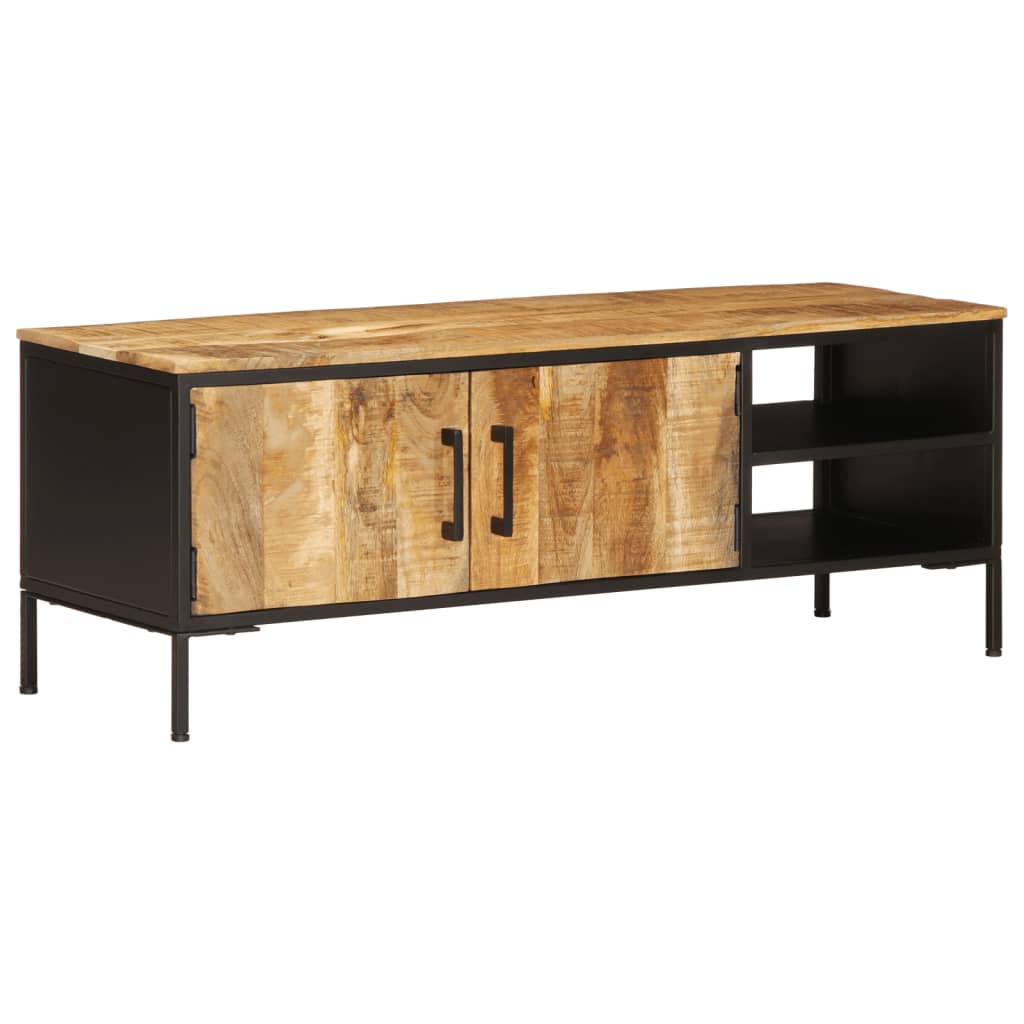 vidaXL Έπιπλο Τηλεόρασης 110x35x40 εκ. Ακατέργαστο Μασίφ Ξύλο Μάνγκο