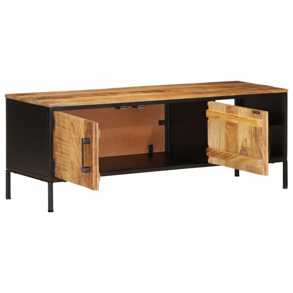 vidaXL Έπιπλο Τηλεόρασης 110x35x40 εκ. Ακατέργαστο Μασίφ Ξύλο Μάνγκο