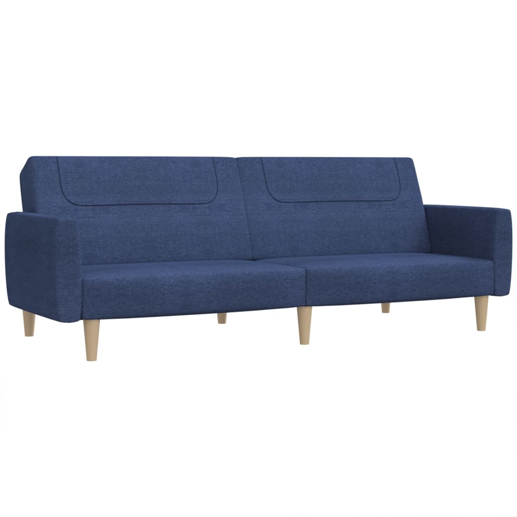 vidaXL Καναπές - Κρεβάτι Διθέσιος Μπλε Υφασμάτινος