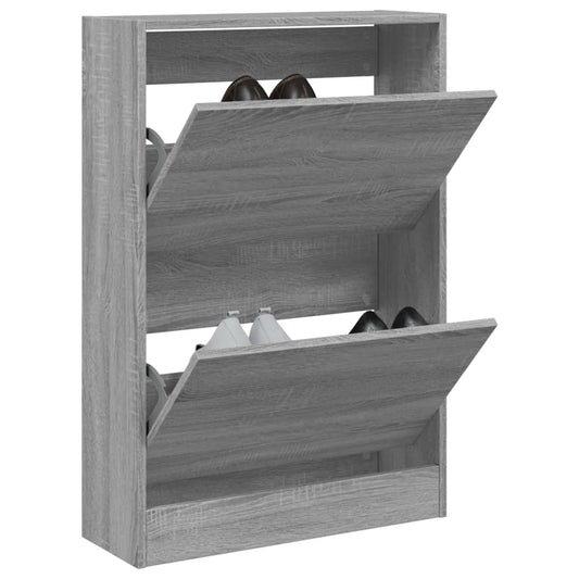 vidaXL Παπουτσοθήκη Γκρι Sonoma 60x21x87,5 εκ. από Επεξεργ. Ξύλο