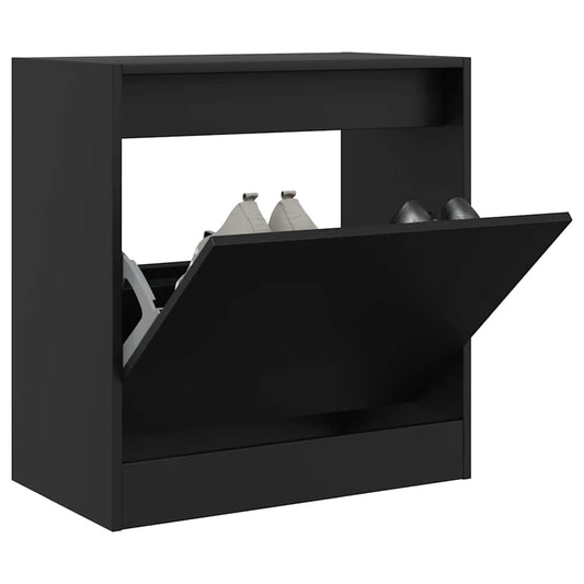 vidaXL Παπουτσοθήκη Μαύρη 60x34x63,5 εκ. από Επεξεργασμένο Ξύλο