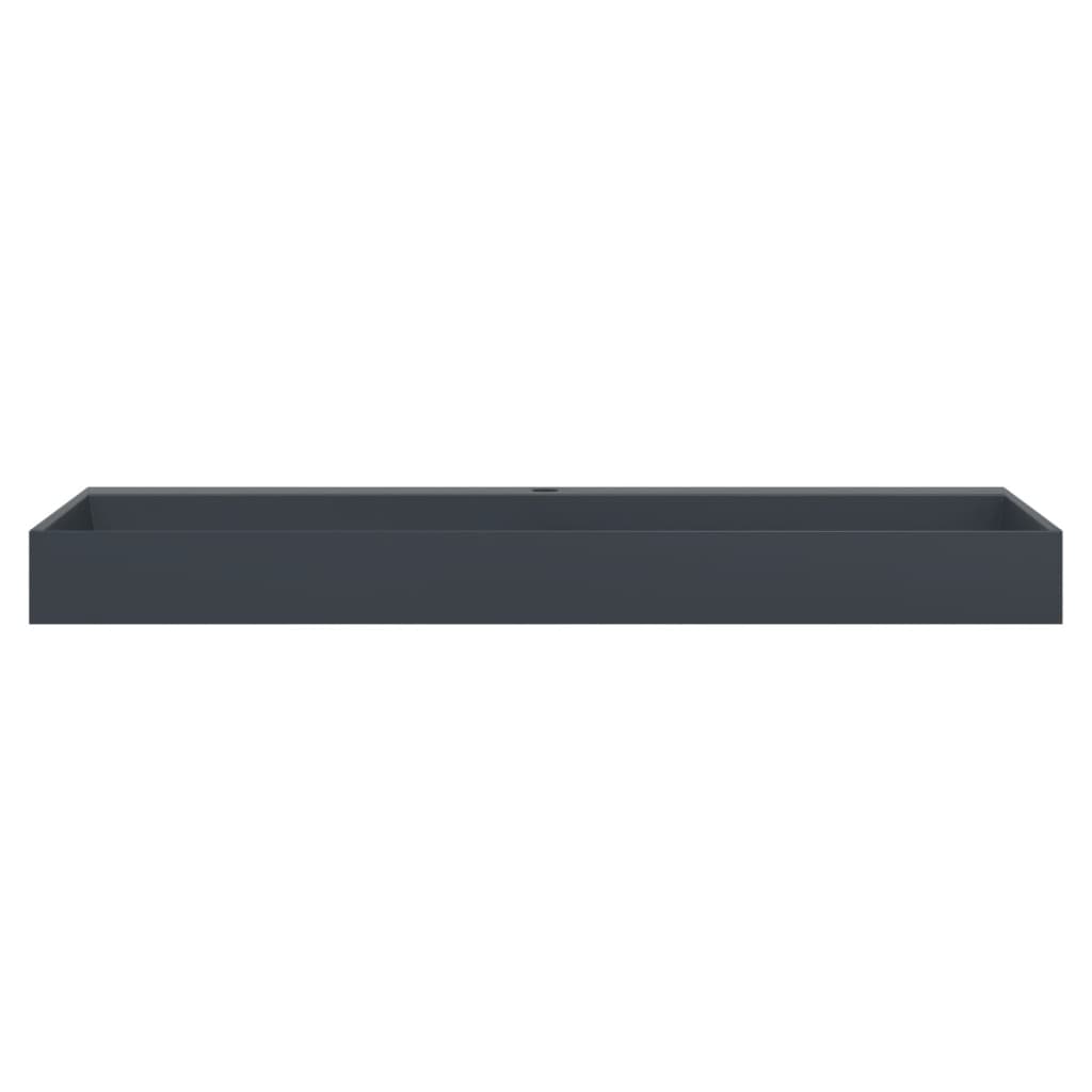 vidaXL Νιπτήρας Ανθρακί 120x46x11 εκ. Συνθετικός από Τεχνητό Μάρμαρο