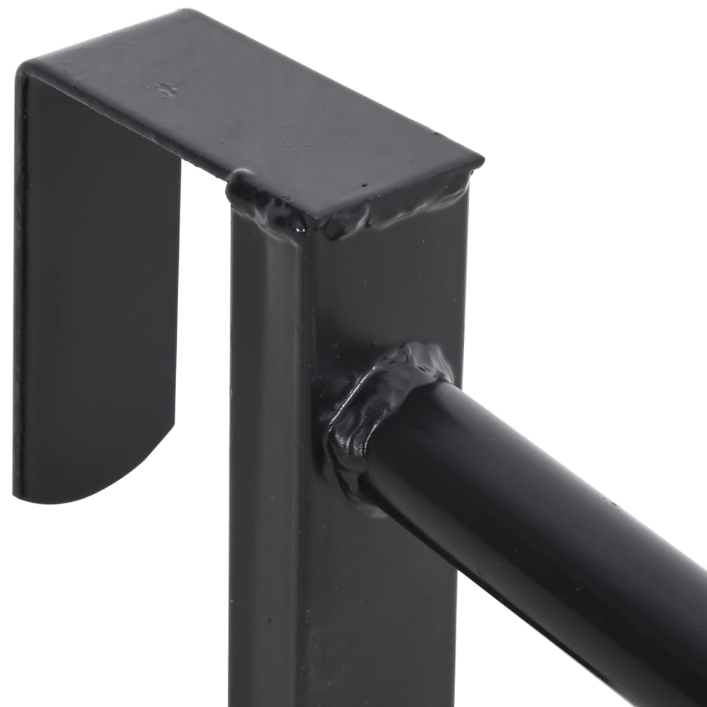 vidaXL Καβαλέτο Σέλας με Γάντζο για Χαλινάρι Φορητό Μαύρο Σιδερένιο