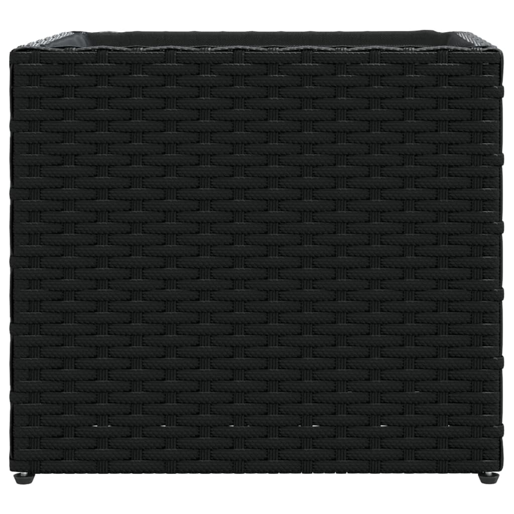 vidaXL Ζαρντινιέρα Κήπου Μαύρη 36x30x32 εκ. από Συνθετικό Ρατάν