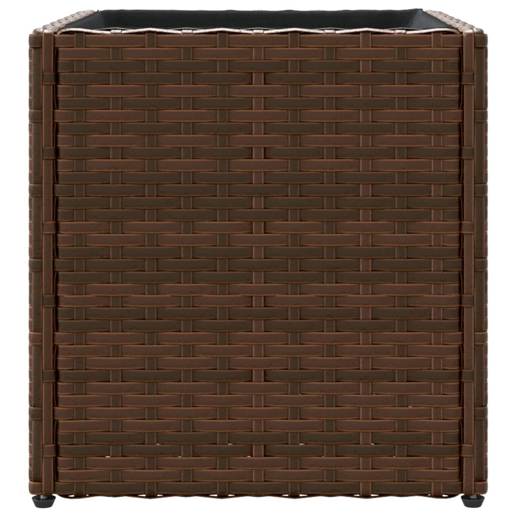 vidaXL Ζαρντινιέρα Κήπου Καφέ 36x30x32 εκ. από Συνθετικό Ρατάν