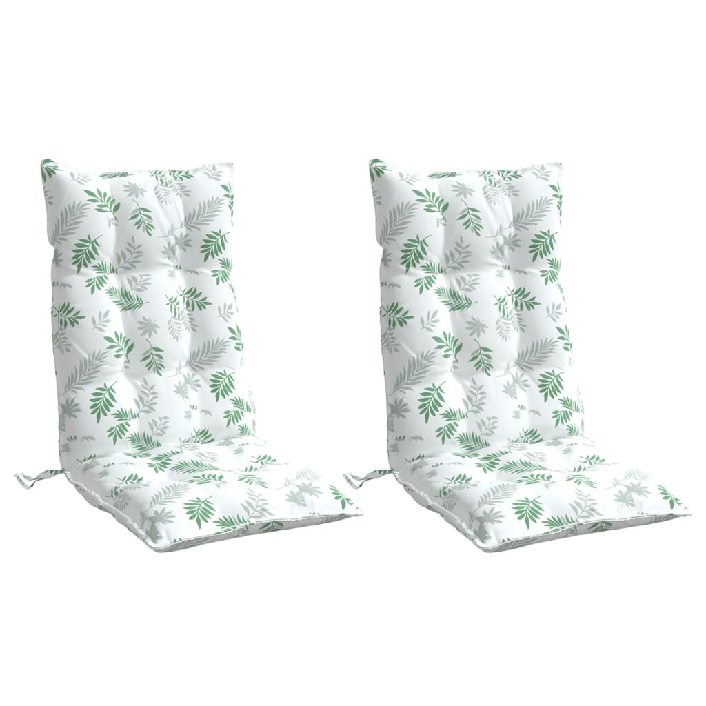 vidaXL Μαξιλάρια Καρέκλας με Ψηλή Πλάτη 2 τεμ. Σχ. Φύλλα Ύφασμα Oxford