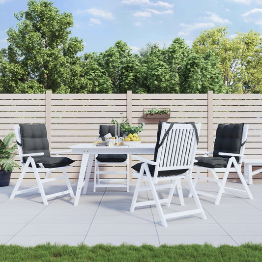 vidaXL Μαξιλάρια Καρέκλας Χαμηλή Πλάτη 4 τεμ. Ανθρακί Ύφασμα Oxford