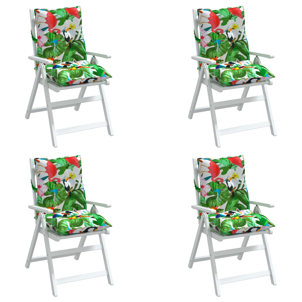 vidaXL Μαξιλάρια Καρέκλας με Πλάτη 4 τεμ. Πολύχρωμα Ύφασμα Oxford