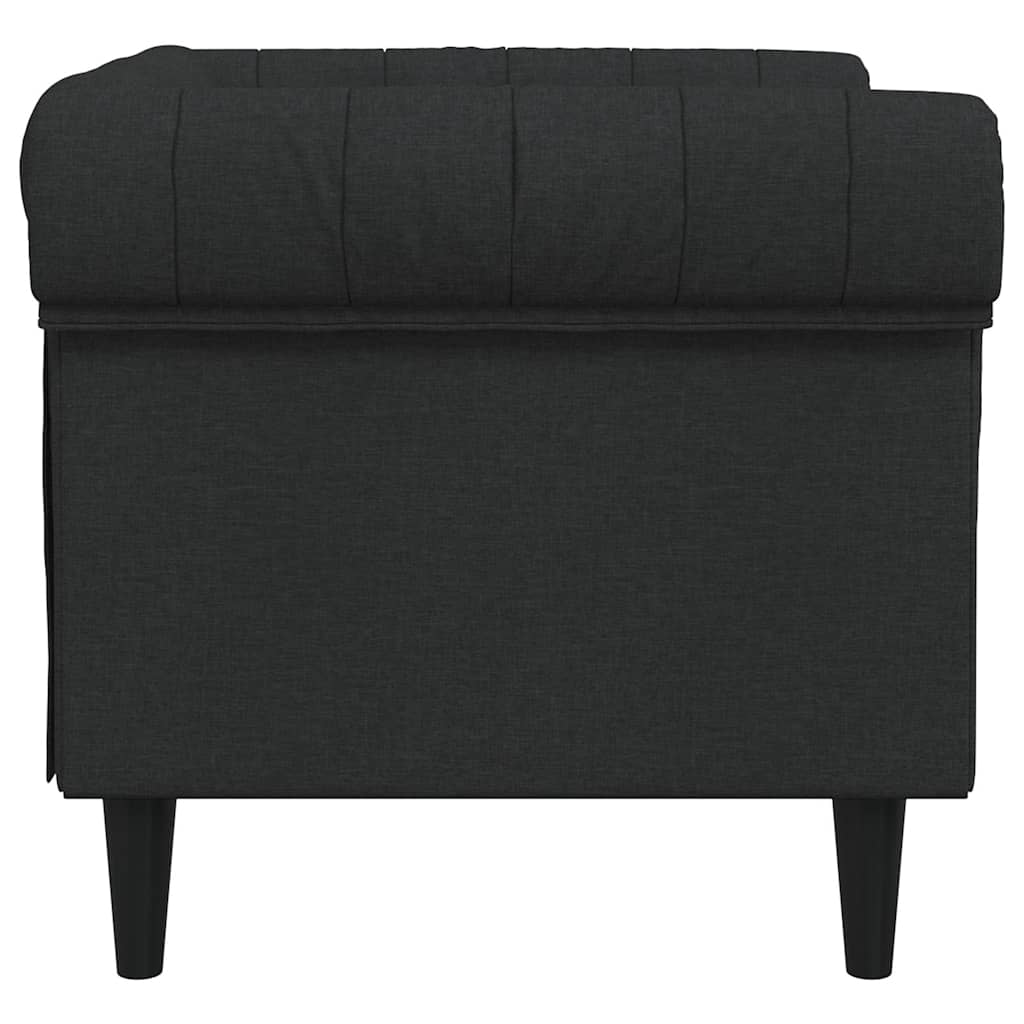 vidaXL Πολυθρόνα Chesterfield Μαύρο Υφασμάτινη