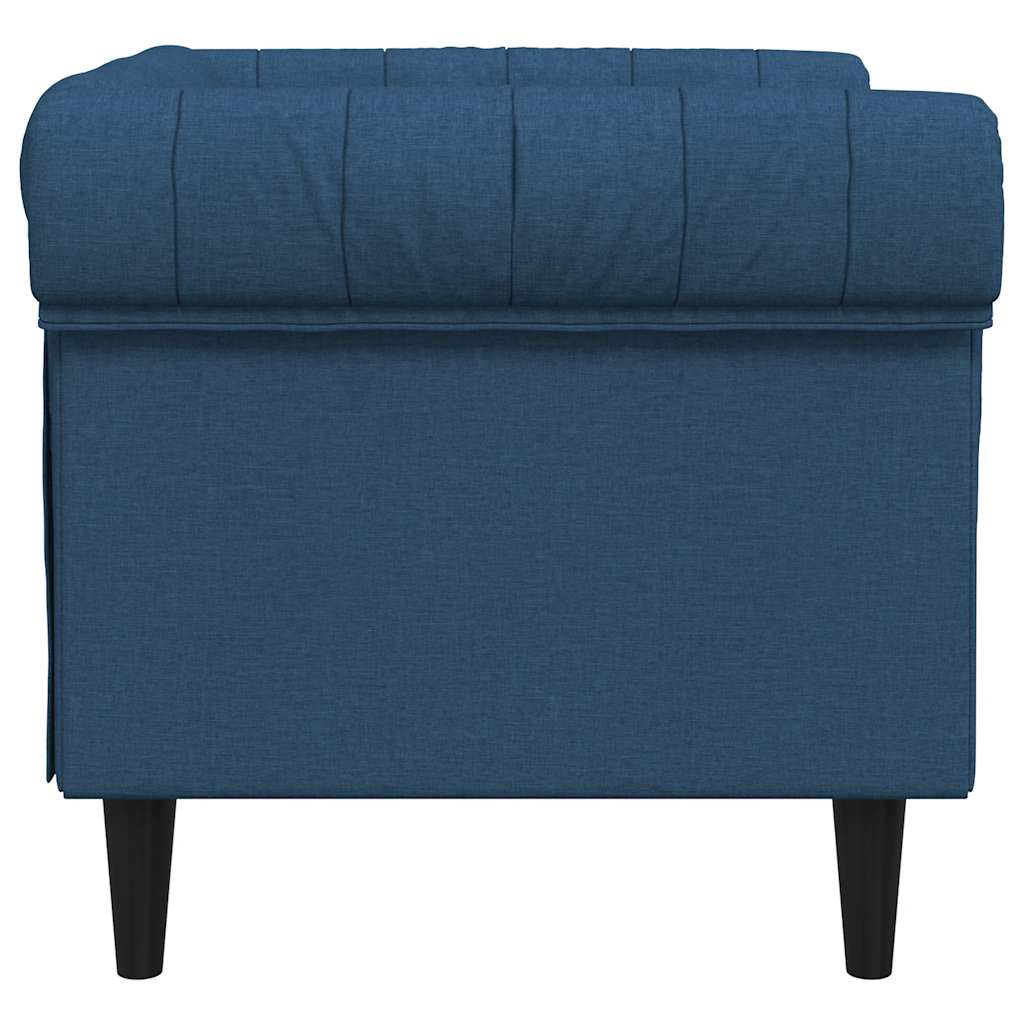 vidaXL Πολυθρόνα Chesterfield Μπλε Υφασμάτινη