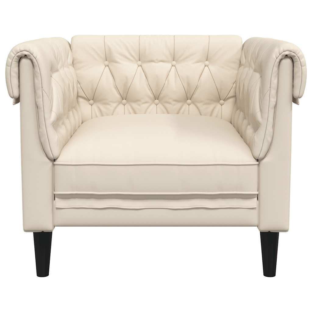 vidaXL Πολυθρόνα Chesterfield Λινό