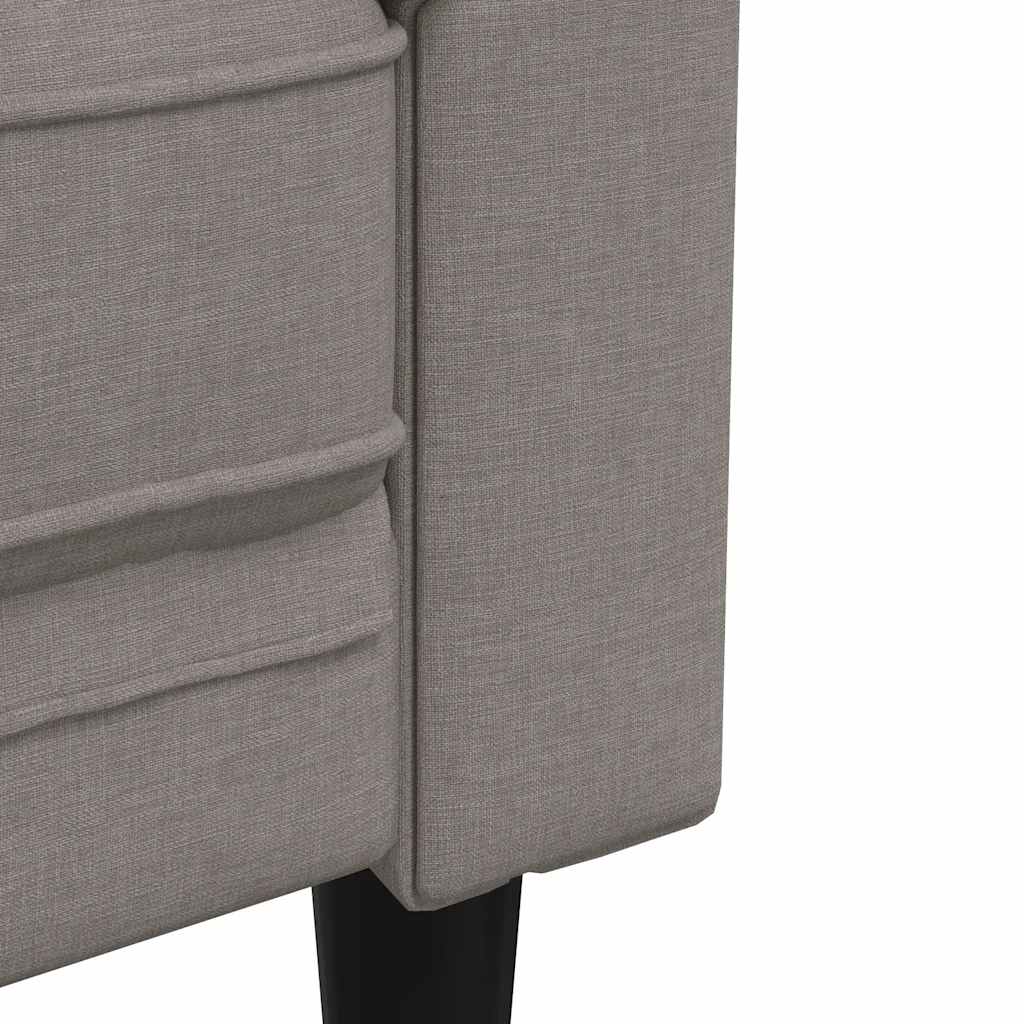 vidaXL Καναπές Διθέσιος Chesterfield Taupe Υφασμάτινος