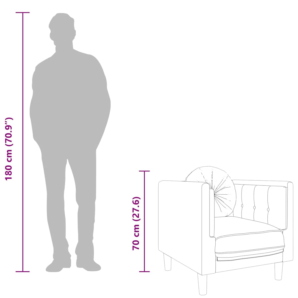 vidaXL Πολυθρόνα Σκούρο Πράσινο Βελούδινη με Μαξιλάρι