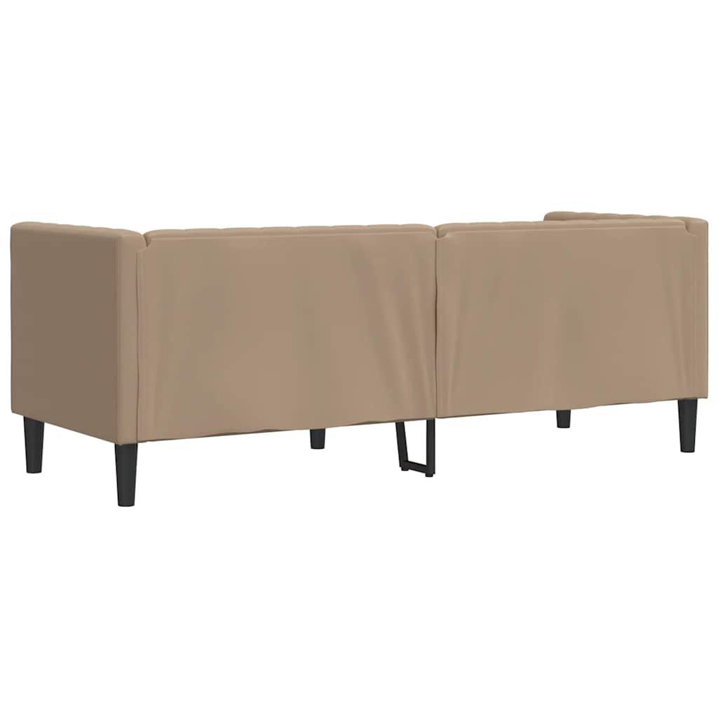 vidaXL Καναπές Chesterfield Τριθέσιος Καπουτσίνο από Συνθετικό Δέρμα