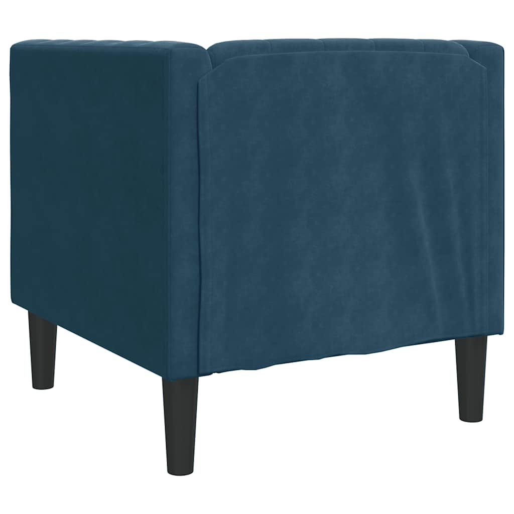 vidaXL Πολυθρόνα Chesterfield Μπλε Βελούδινη
