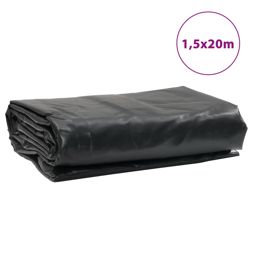 vidaXL Μουσαμάς Ανθρακί 650 γρ./μ.² 1,5 x 20 μ.