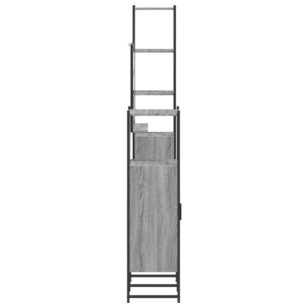 vidaXL Σετ Επίπλων Μπάνιου 4 Τεμαχίων Γκρι Sonoma Επεξεργασμένο Ξύλο