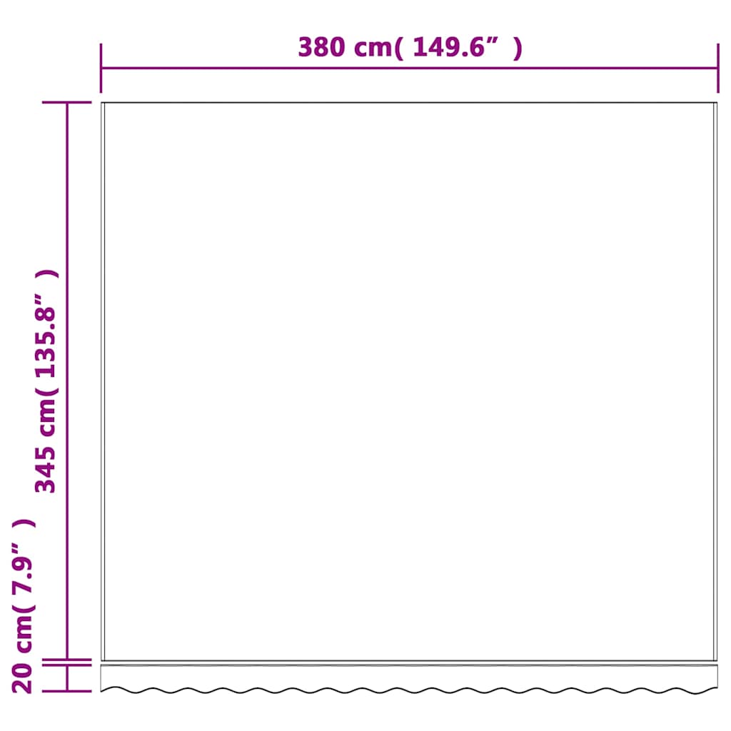 vidaXL Ανταλλακτικό Ύφασμα Τέντας Πολύχρωμο 400x350 εκ. Πολυεστέρας