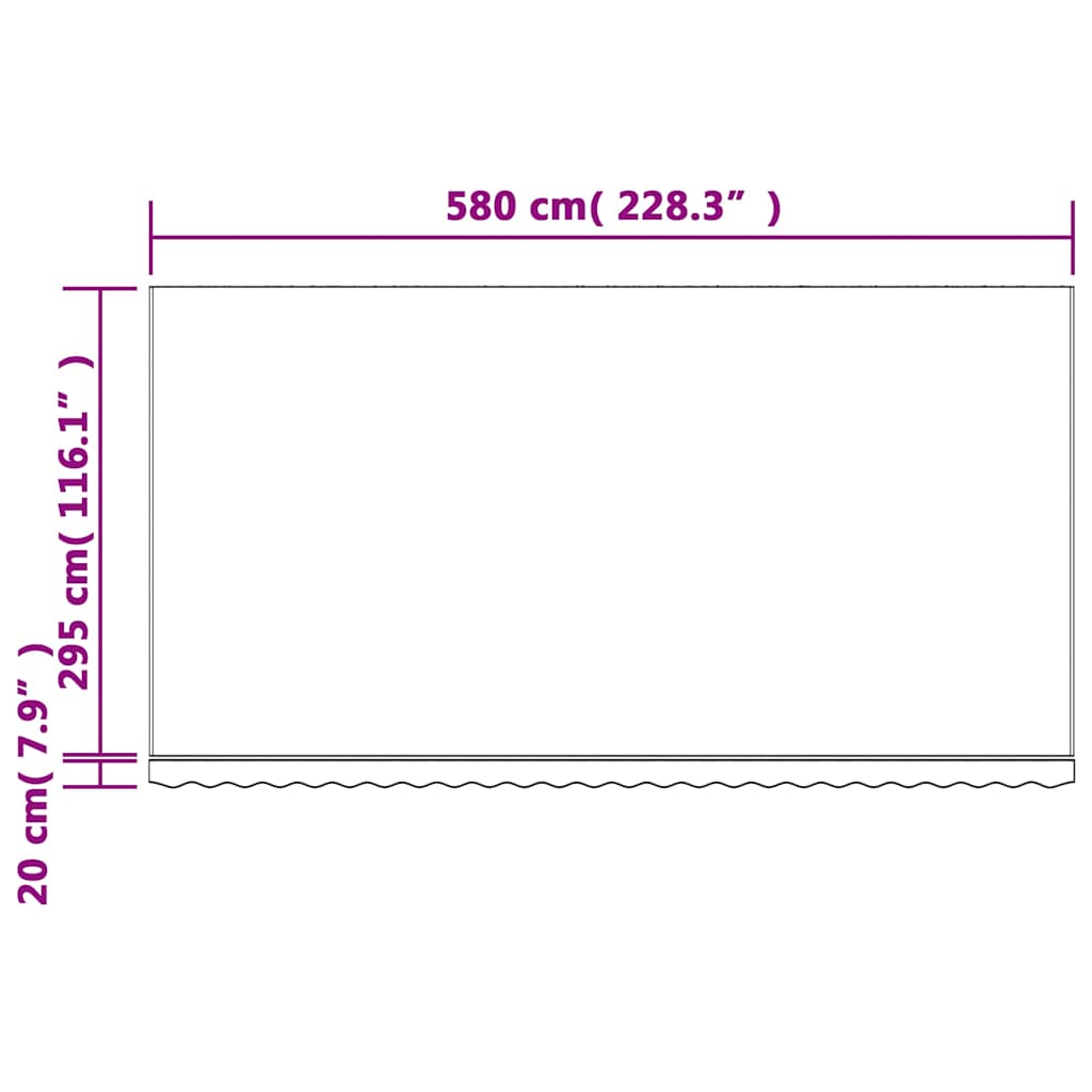 vidaXL Ανταλλακτικό Ύφασμα Τέντας Πολύχρωμο 600x300 εκ. Πολυεστέρας