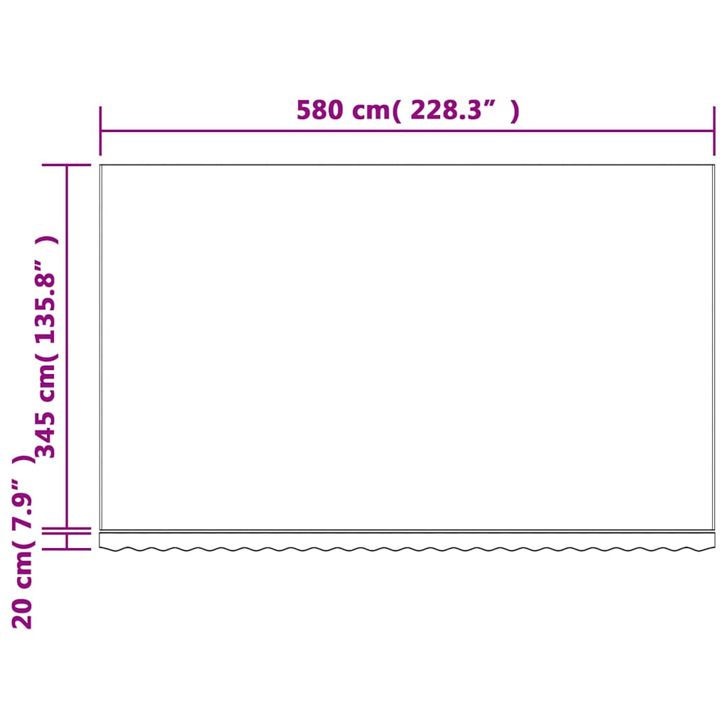 vidaXL Ανταλλακτικό Ύφασμα Τέντας Πολύχρωμο 600x350 εκ. Πολυεστέρας