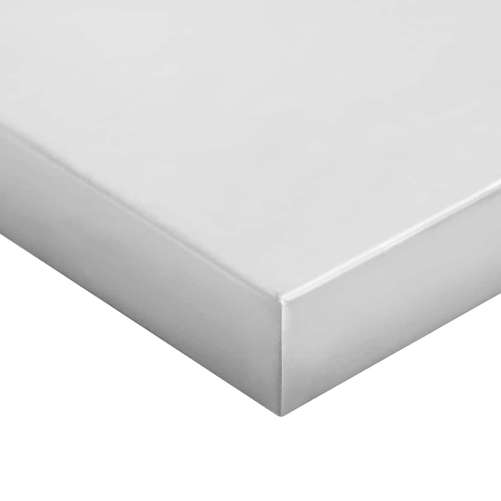 vidaXL Ράφια Τοίχου 2Τεμ. Ασημί 75x30 εκ. Ανοξείδωτο Ατσάλι