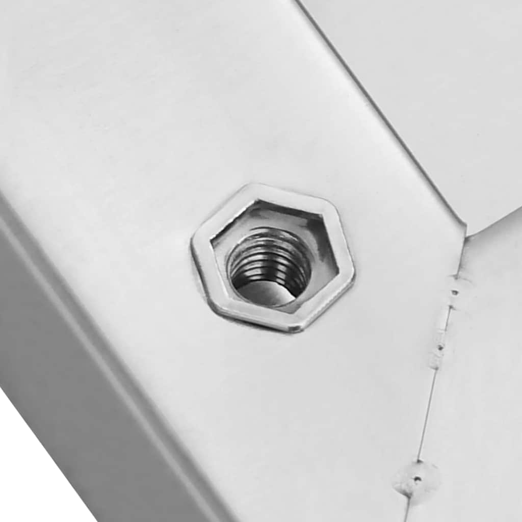 vidaXL Ράφια Τοίχου 2Τεμ. Ασημί 50x30x3 εκ. Ανοξείδωτο Ατσάλι