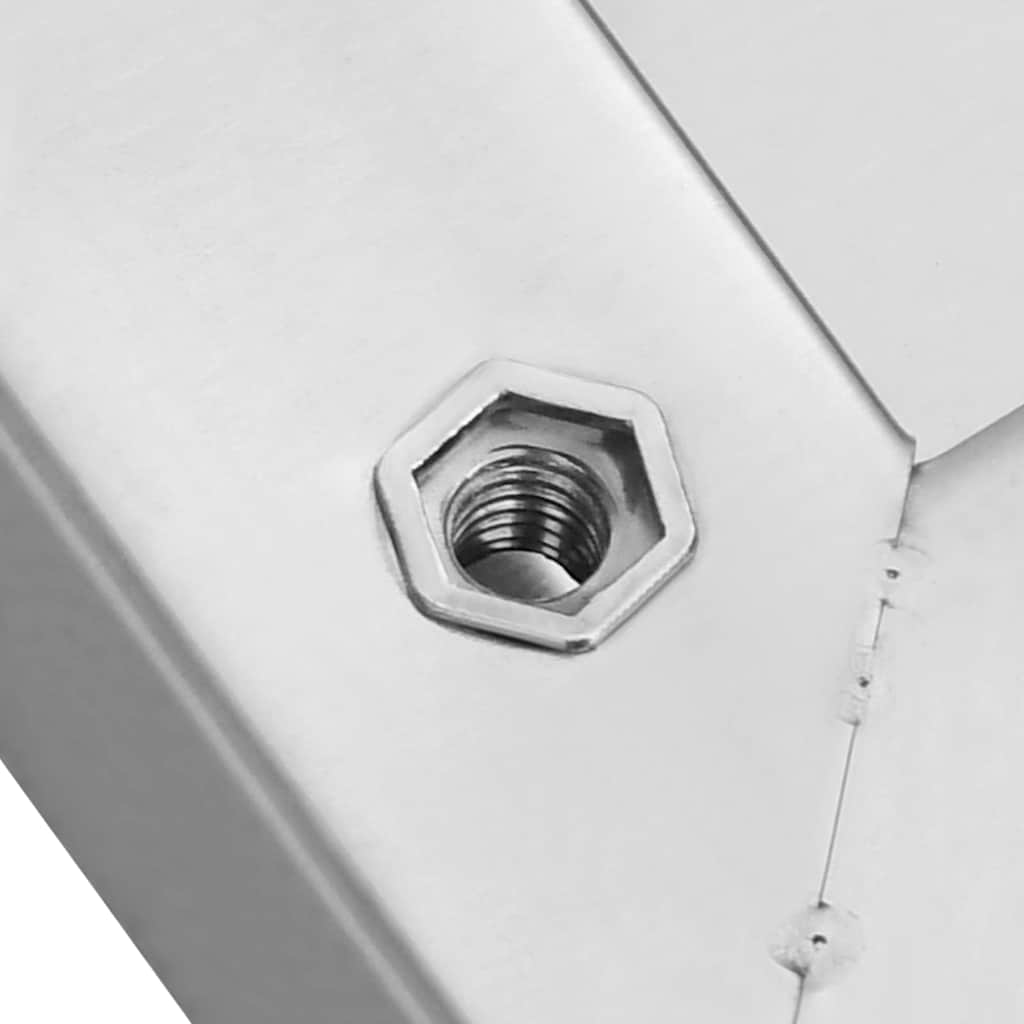 vidaXL Ράφια Τοίχου 2Τεμ. Ασημί 50x23,5x3 εκ. Ανοξείδωτο Ατσάλι