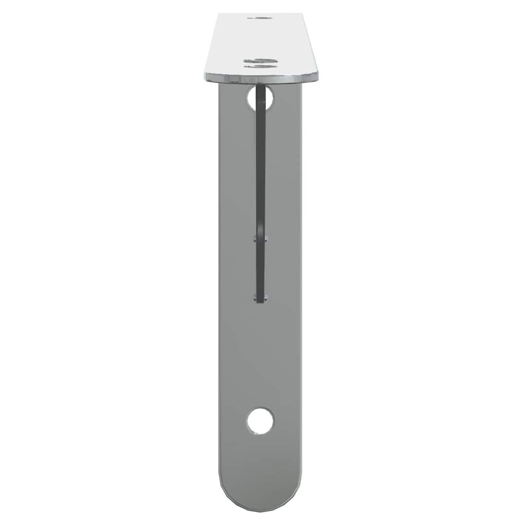 vidaXL Στηρίγματα Ραφιών 4 Τεμ. Ασημί 23,5x2,5x15,5 Ανοξείδωτο Ατσάλι