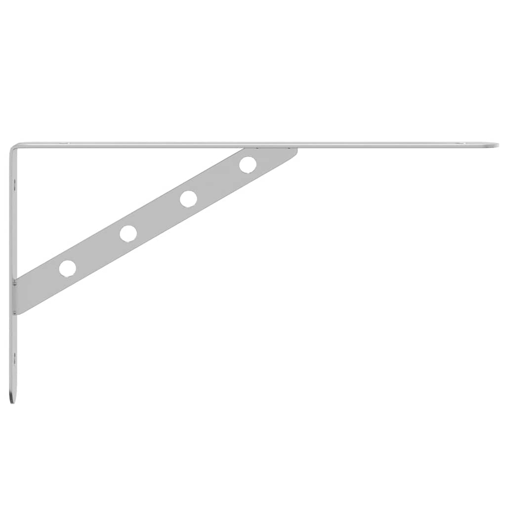 vidaXL Στηρίγματα Ραφιών 4 Τεμ. Ασημί 30x2,5x15,5 Ανοξείδωτο Ατσάλι