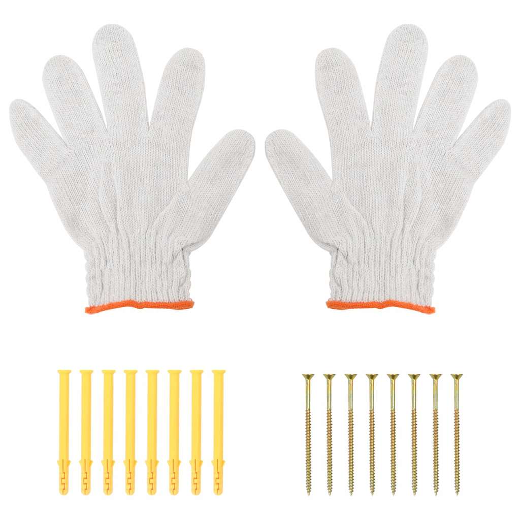 vidaXL Στηρίγματα Ραφιών 4 Τεμ. Ασημί 15x2,5x11,5 Ανοξείδωτο Μαύρο