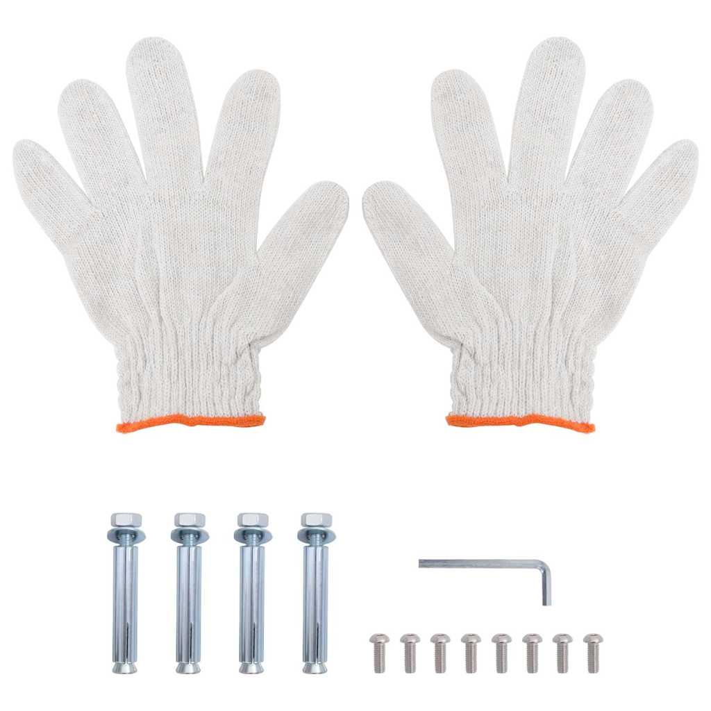 vidaXL Ράφι Τοίχου 2 Επιπ. Ασημί 100x40x60 εκ. Ανοξείδωτο Ατσάλι