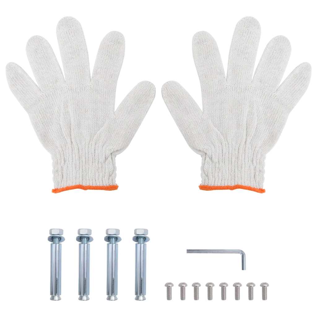 vidaXL Ράφι Τοίχου 2 Επιπ. Ασημί 50x40x48 εκ. Ανοξείδωτο Ατσάλι