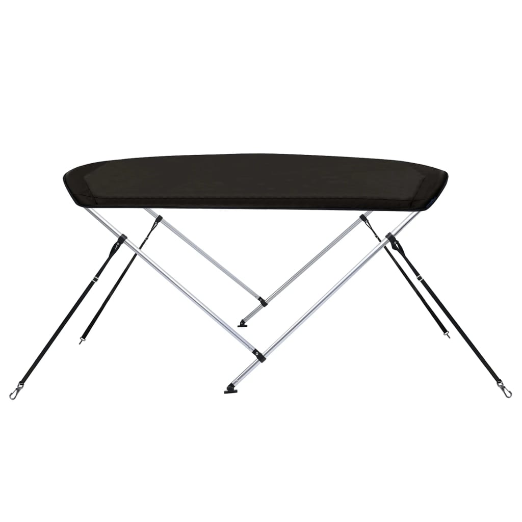 vidaXL Τέντα Σκάφους με 2 Αψίδες Μαύρη 150x120x110 εκ.