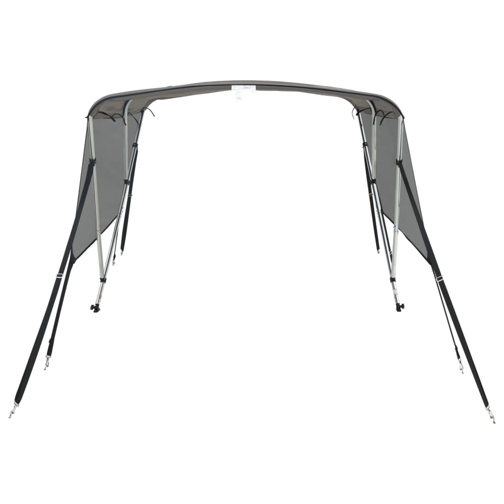 vidaXL Τέντα Σκάφους 3 Αψίδες Τοιχ. Δίχτυ Ανθρακί 183x(137-152)x137εκ