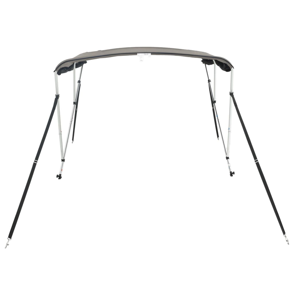 vidaXL Τέντα Σκάφους 3 Αψίδες Τοιχ. Δίχτυ Ανθρακί 183x(137-152)x137εκ