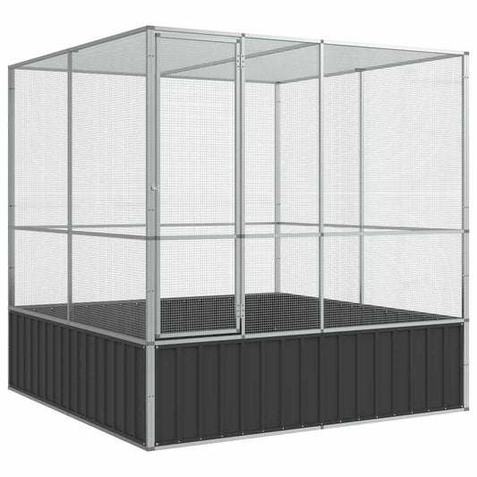 vidaXL Κλουβί Ασημένιο 211x207x212 εκ. Ατσάλινο