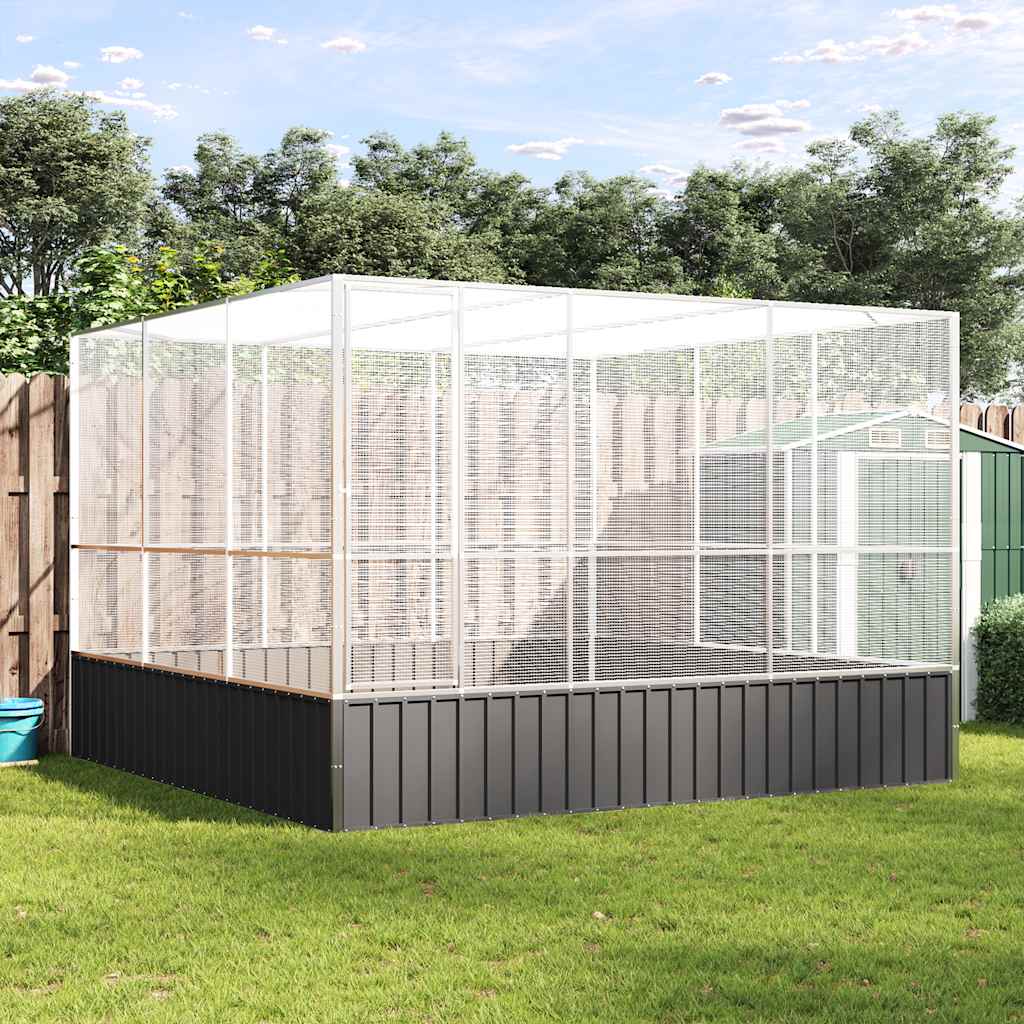 vidaXL Κλουβί Ασημένιο 311x307x212 εκ. Ατσάλινο