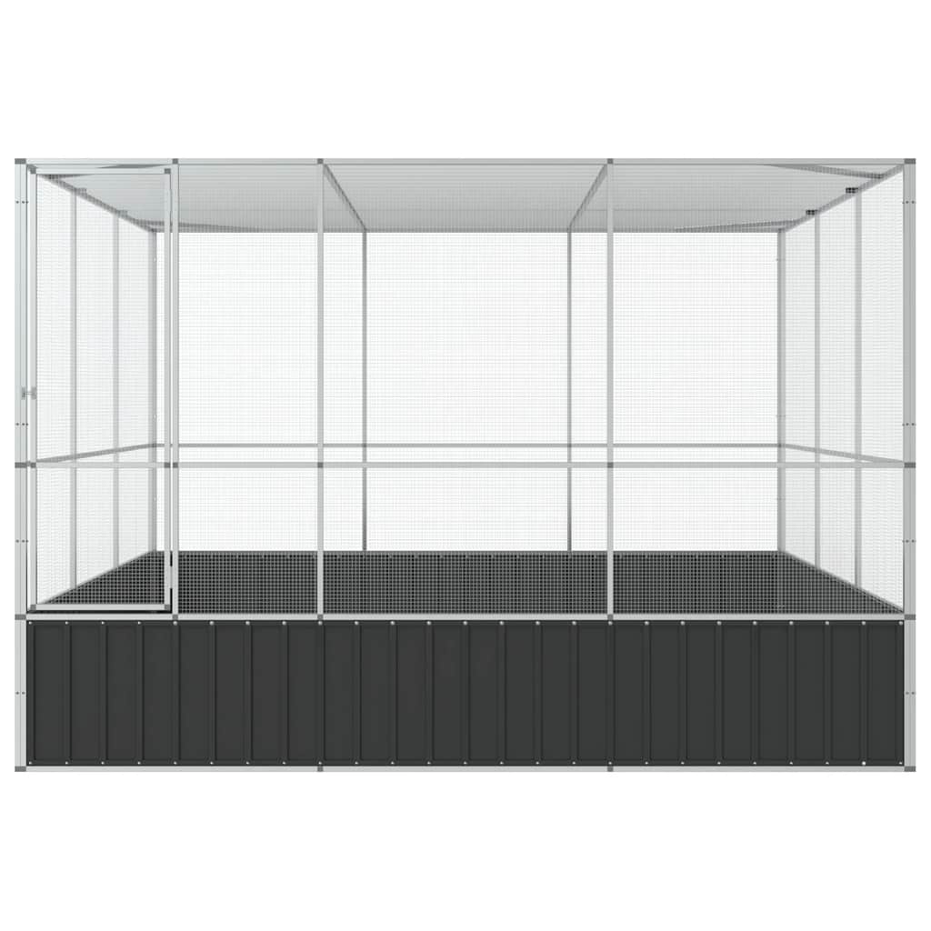 vidaXL Κλουβί Ασημένιο 311x307x212 εκ. Ατσάλινο