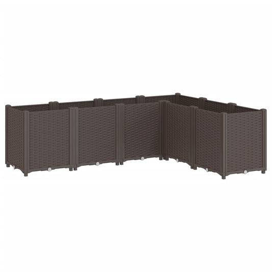 vidaXL Ζαρντινιέρα Κήπου Καφέ 160x120x53 εκ. Πολυπροπυλένιο